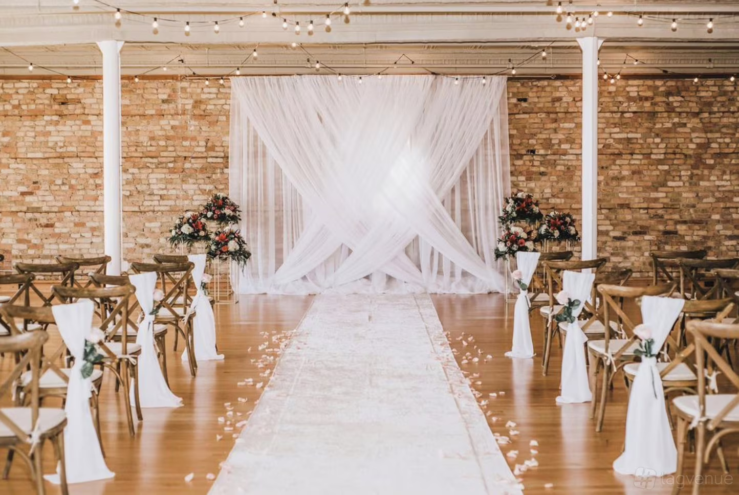 Ceremony at The Highland Loft Elgin IL